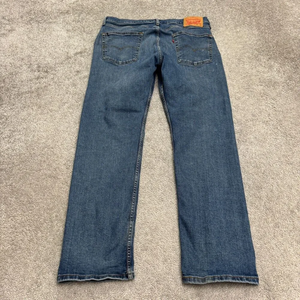 Levi's 506 Straight Leg Denim Jeans Mens 36x30 Blue Medium Wash Cotton Casual